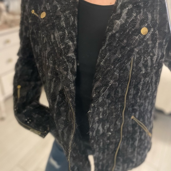 Tribal DeNIME Quilted Wool Metallic Jacket! - Picture 3 of 8